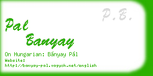 pal banyay business card